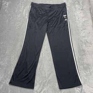NWT Adidas Performance Sweatpants Track Pants Womens XL Black White Baggy Y2K